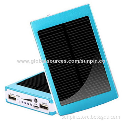 10,000mA solar power bank mobile charger